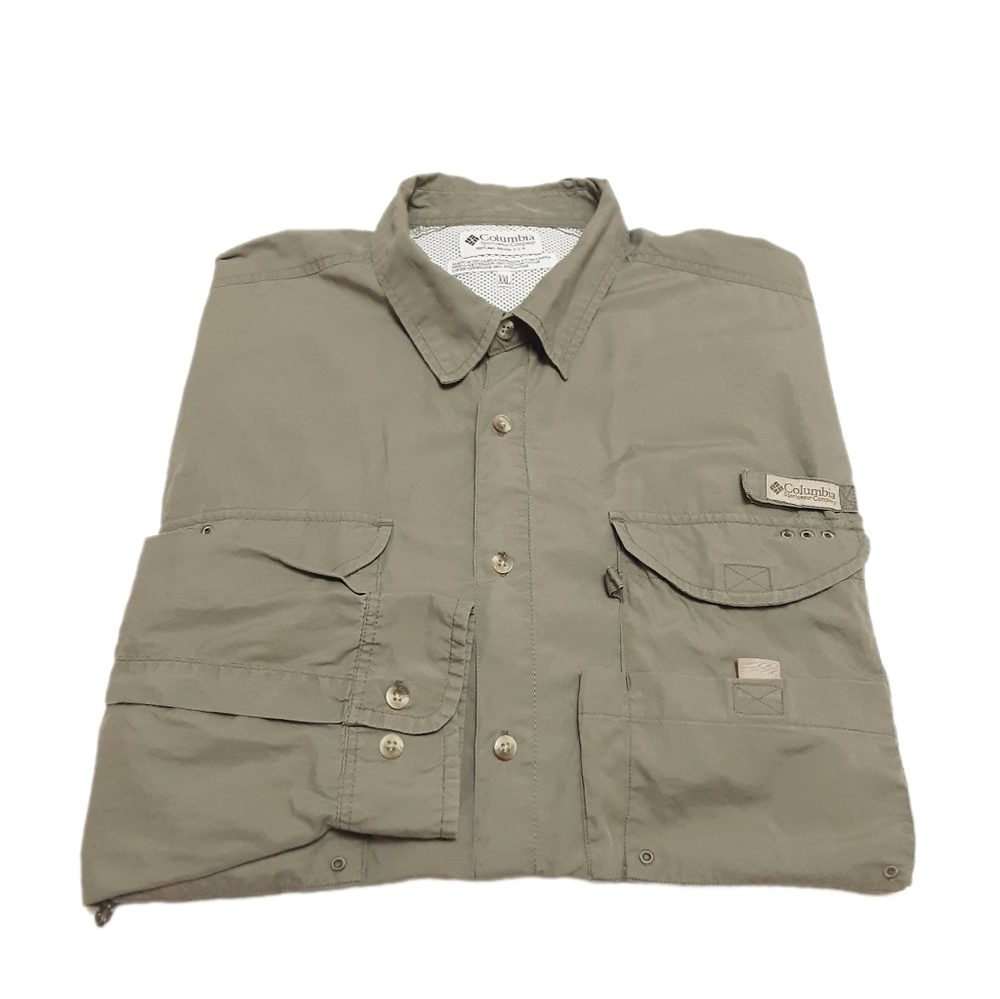 Columbia Button Up Cargo Shirt Mens XXL